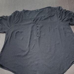 63. Torrid 1x Black Short Sleeve Blouse
